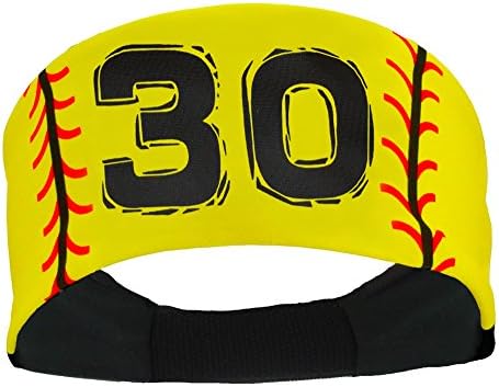 MadsportsStuff Softball Head Band para meninas com número de camisa