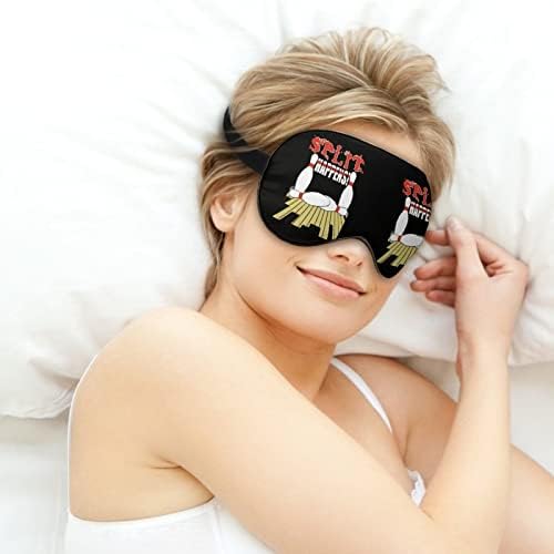 Dividir máscara para o olho de boliche para baixo do sono com bloqueios de cinta ajustáveis ​​Blinder