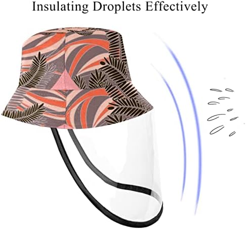 Chapéu de proteção para adultos com escudo facial, chapéu de pescador anti -sun tap, frutas tropicais