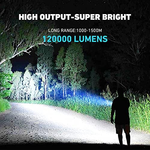 Lanternas de LED recarregáveis ​​lichpzy lúmen alto 120000 lumens lúmens super mais brilhantes luzes flash