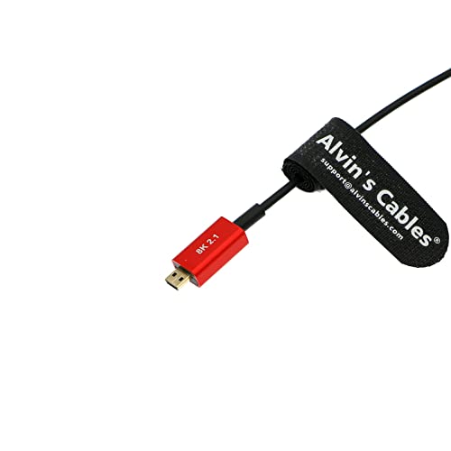 Cabos de Alvin 8k 2,1 HDMI Micro-HDMI para Cabo HDMI Ultra-Fi-Fino de 48 Gbps de alta velocidade para