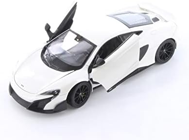 Carro Diecast com vitrine - McLaren 675lt Coupe, branco - Welly 24089wwt - 1/24 Escala Diecast Model Toy Car