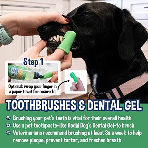 Escovas de dentes de cachorro descartáveis ​​suaves | Escova de dentes de dedo macia de alto grau com