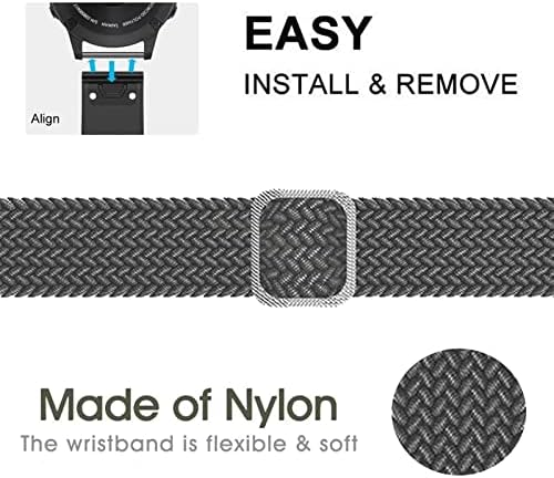 Murve 26 22mm Sport Nylon Watchband WristStrap para Garmin Fenix ​​7 Fenix ​​7x Easy Fit Raplel Release pulseira