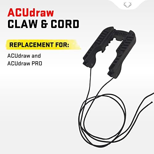 Garra do Tenpoint Acudraw com cordão de draw egocêntricos - para armar consistente com menos desgaste