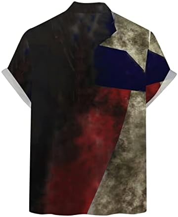 Xxbr camisas patrióticas masculinas 4 de julho American Bandle American Button Down Collaving Tops Day Independence