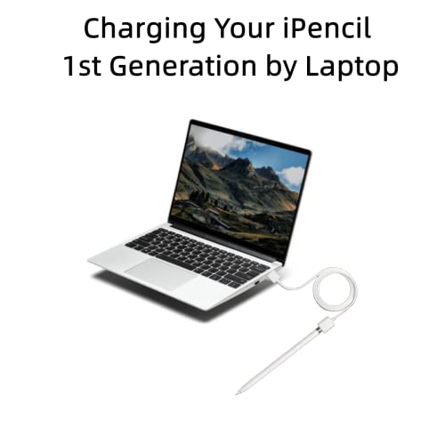 Cabo de carregamento Ongahon para Apple Pencil 1st Generation, 3,3 pés 1 pacote IPECH 1 Adaptador de