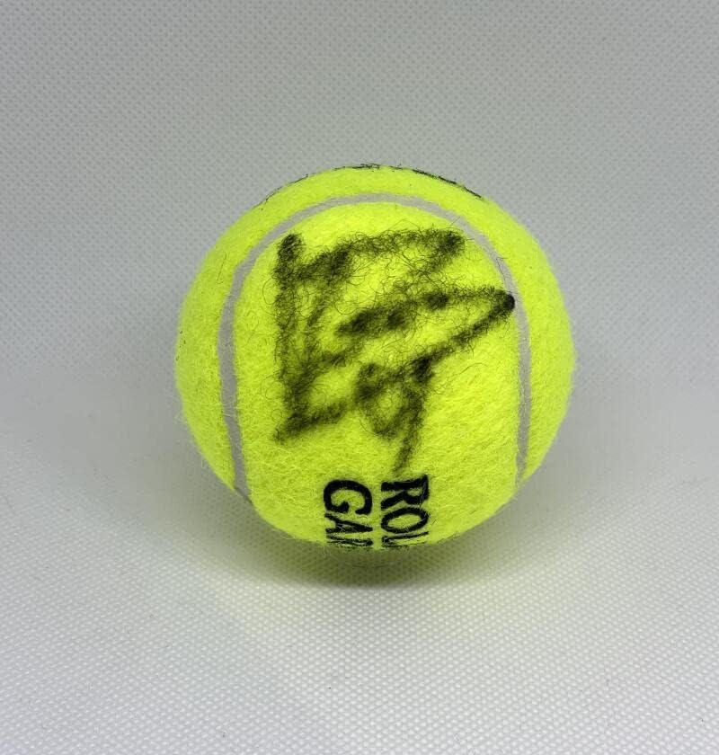 Barbora Krejcikova assinou o autógrafo Roland Garros French Open Tennis Ball 2021