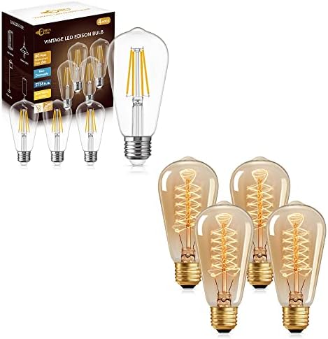 Doresshop 4 pacote 6W LED LEDON BULBO NÃO DIMMENTABLE [ST58] com lâmpadas incandescentes diminuídas de 4 pacote