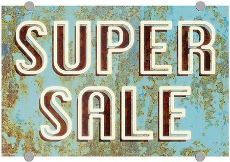 CGSignLab | Sinal de acrílico premium de Super Sale -Ghost envelhecido | 18 x12