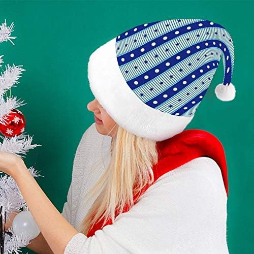 Chapéu de Papai Noel de Natal, Hat de Férias de Natal Stripe Graphics para Adultos, Unisex Comfort