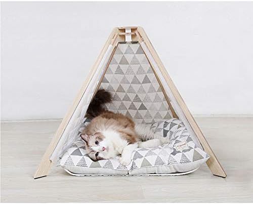 Cama de animais de estimação para gatos cães confortáveis ​​laváveis ​​sono removíveis Kennel