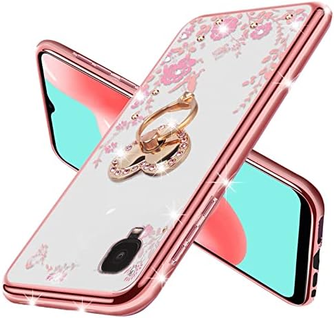 KUDINI PARA TCL A3 CASE, TCL A509DL CASE para mulheres Girl Glitter Crystal Butterfly Heart Floral