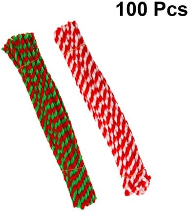 AMOSFUN 100pcs Limpadores de tubos Chenille Hastes Offt Crafts Chenille Sticks Decorações de árvores de Natal Ornamentos