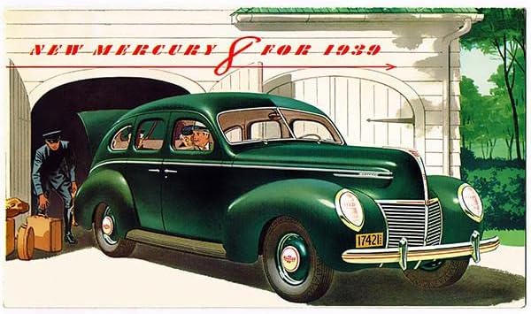 1939 Mercúrio - ímã de publicidade promocional