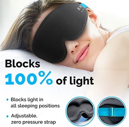 Máscara de dormir Blackout para mulheres e máscara de olho para dormir - Blackout 3D Sleep Mask
