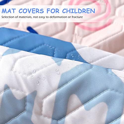 Doitool Kids Sleeping Pad Pad Toddler Mat Kids Summer Latex Cooling tapete dormindo com um padrão de desenho