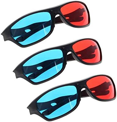 Óculos Auniwaig 3D para filmes Simple Style 3D Vision Glasses para filme de formato vermelho-azul,