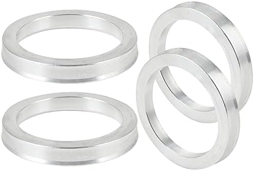 Scitoo Wheel Hub Centric Rings 73,1mm a 57,1mm Cubrings de alumínio prateado 73.1 OD 57.1 ID - 4pcs