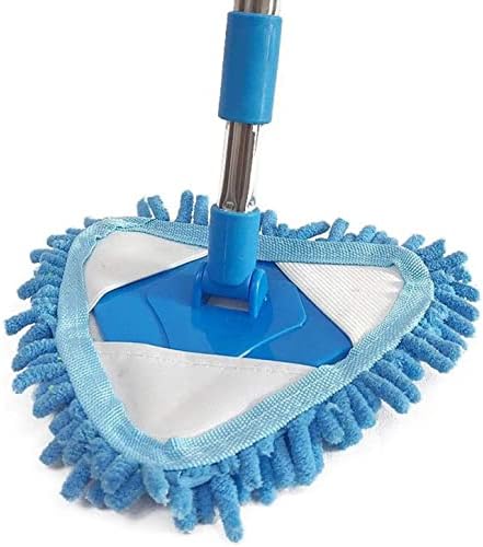 Mini -microfibra azul e molhado Mini -microfibra pode ser girado 180 graus, fácil de limpar a limpeza da casa de cozinha de cozinha de teto de teto de ladrilhos de limpeza de piso MOP