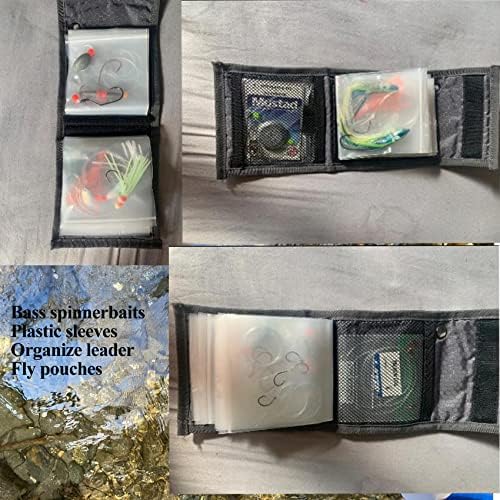 EUPHENG HIGH GRADE10 Líder de bolso transparente Tamanho da carteira de 4x4 polegadas Pesca mosca Caixa
