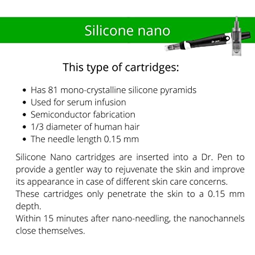 Dr. Pen Ultima A7 Cartuchos de substituição - - Nano -cartuchos de silicone com slot de baioneta