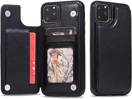 Caso BNEGUV para iPhone13/13mini/13 Pro/13 Pro Max, caixa de couro PU de luxo com slots de cartão, capa durável