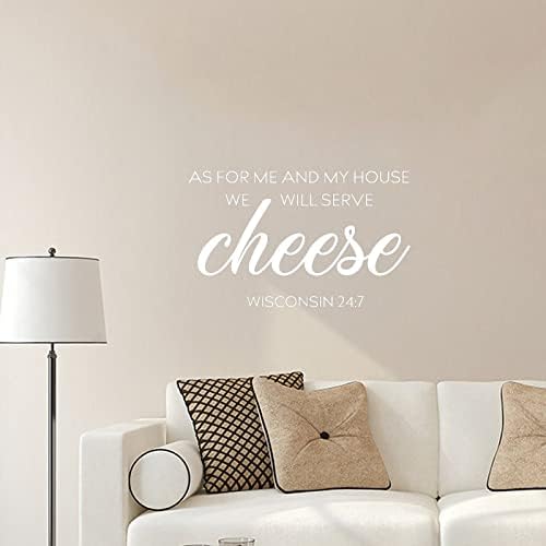 Citações engraçadas Citação de parede de vinil adesivos como para mim e minha casa serviremos queijo Wisconsin