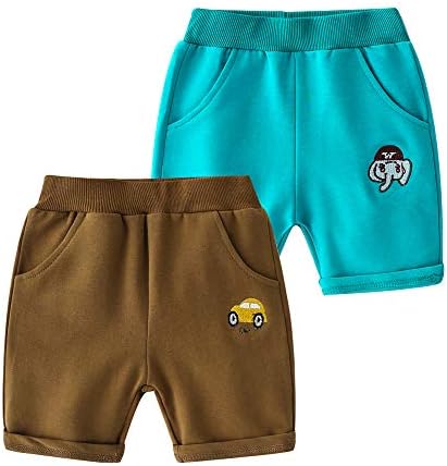 Huaer & Baby Boy's Summer Knit Shorts 2- Pacote