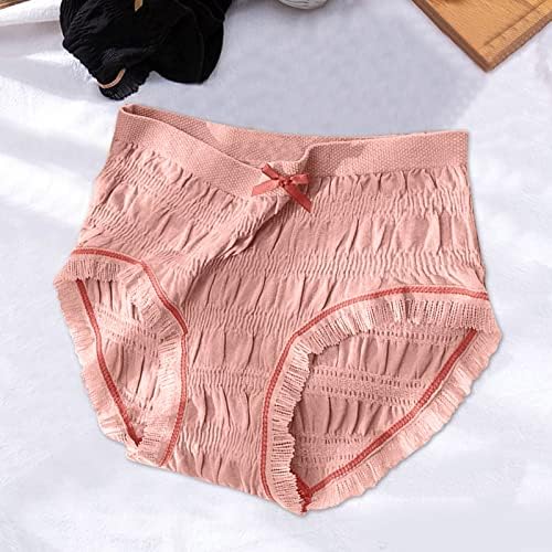 RDP52 Mulheres Sexy calcinha respirável de algodão calça elástica de alta bolha alta calça de cintura calcinha de cintura feminina