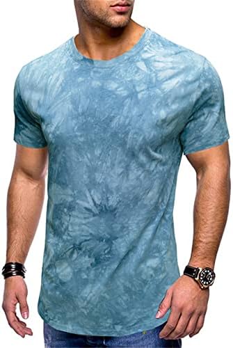 Men's Ty Dye Camisas de manga curta Moda Moda Gráfica Crewticneck camiseta camiseta de verão Raglan Bodybuilding