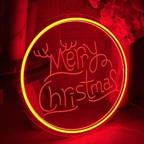 Feliz natal sinal de néon LED LED Flex Transparente Acrílico Letter Boardb Back Grou Light Sign