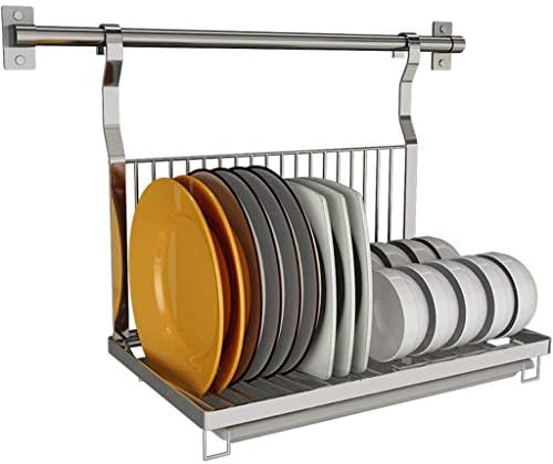 Pia de plástico Klhdgfd com rack de prato com drenador de esgotador, fácil de limpar com os suportes de