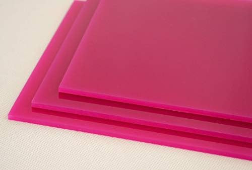 Papagaios cintilantes Diy4u Folha de acrílico premium rosa de 3 mm | PlexigLASS | 12 polegadas x 12 polegadas
