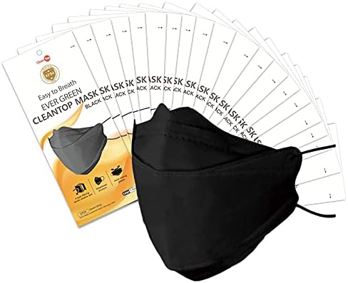[20packs] KF-94 Black-Máscara protetora do rosto para adultos [Made in Korea] [20 embalados individualmente]