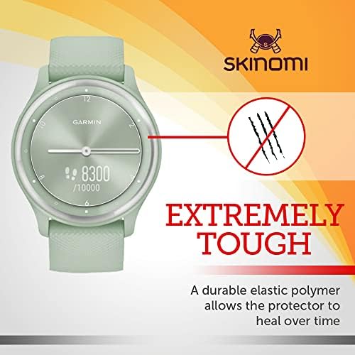 Protetor de tela fosco de Skinomi compatível com Garmin Vivomove Sport Anti-Glare Matte Skin TPU Anti-Bubble