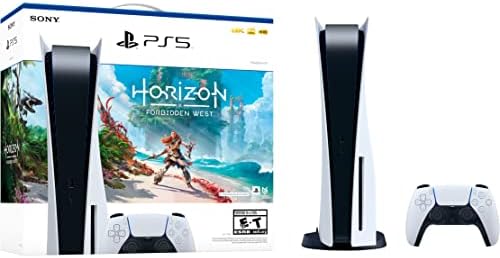 Sony PlayStation 5 DISC Versão PS5 Console de jogos Horizon Proibido West Bundle - Memória GDDR6 de 16 GB,