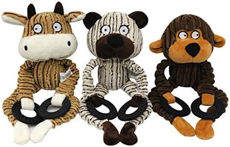 Lovepet 3 PCs Animal Shape Pet Dog Squeaky Toys para cães pequenos Puppy Puppy Chew Toy Pets Products