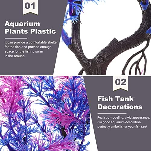 Patkaw Office Decor Plantas de aquário Decoração de aquário Aquário Árvore Artificial Plantas aquáticas