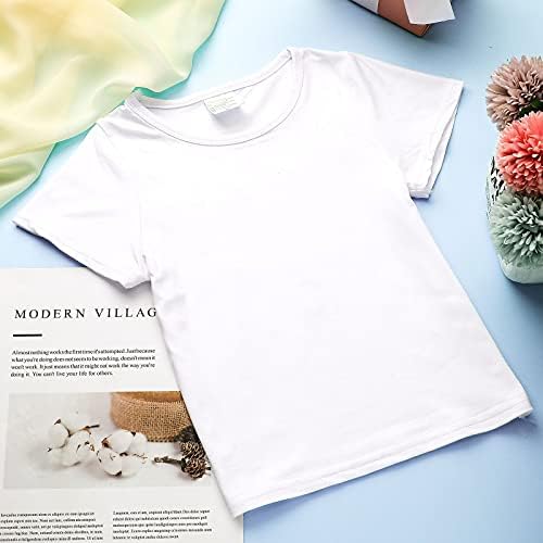 Catinior 6 pedaços de sublimação em branco camisetas camisetas de poliéster branco