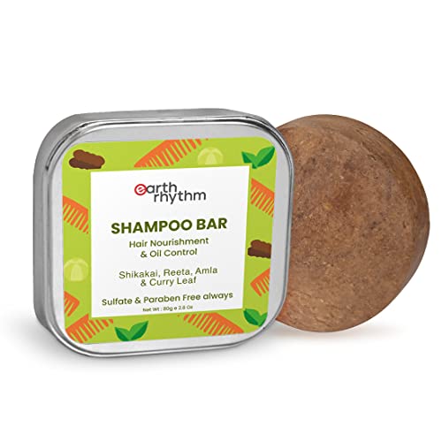 Barra de shampoo shikakai de ritmo da terra, para cabelos, homens e mulheres mais suaves e mais suaves