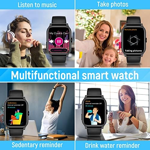 Micokon Smart Watches for Men Mulheres, 1,81 '' Toque em tela grande, smartwatch Smartwatch, monitor de frequência