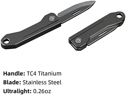 NHDT SW630 Mini Titanium Llight Package Opener Knife, EDC Tiny 1,6 polegadas pendurado em um chaveiro, ferramenta