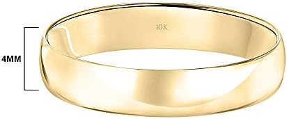 A aliança de casamento masculina de ouro sólida - anel de casamento leve para homens; Jóias de 10k ou