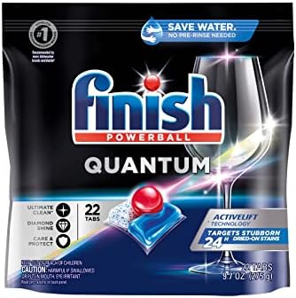 Acabamento - Quantum - 22CT - Detergente da máquina de lavar louça - Powerball - Ultimate Clean & Shine