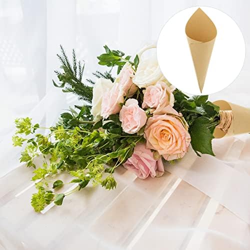 Decoração da mesa de casamento de nuobesty 50pcs Confete de casamento Cones de papel artesanato de papel de