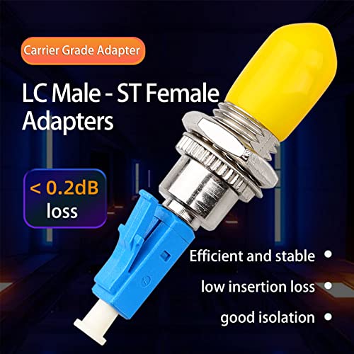 Fyboptwu - Adaptador de acoplador óptico de fibra UPC LC Male para St feminino SingleMode, 3pc