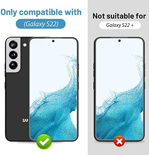 Protetor de tela EGV [3 pacote] para Samsung Galaxy S22 5G, protetor de tela de vidro temperado, 9H de dureza