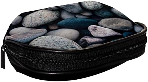 Tbouobt Makeup Bag Zipper Bolsa Travel Organizador cosmético para mulheres e meninas, Landscape Seaside Stones
