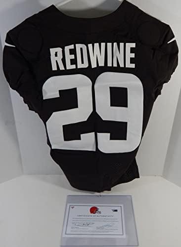 2020 Cleveland Browns Sheldrick Redwine 29 Game usado Brown Practice Jersey 38 5 - Jerseys de jogo NFL não
